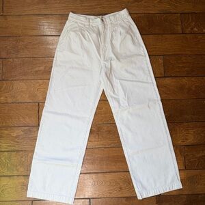 Madewell Baggy Straight Jeans White High Rise Wide Leg Denim Size 26